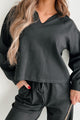 Working From Home Two-Piece Loungewear Set (Black) - NanaMacs