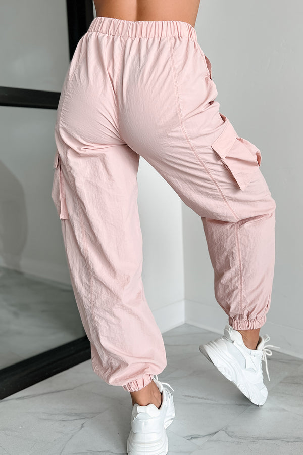 Always Winging It Cargo Joggers (Blush) - NanaMacs