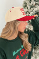 "Holly Jolly" Two-Toned Corduroy C.C. Cap (Burgundy)