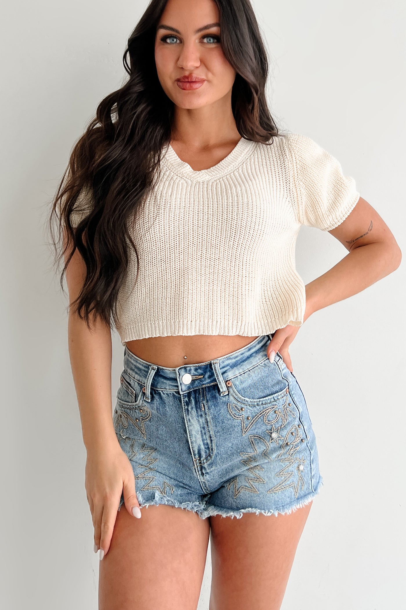 Comfort Meets Couture Puff Sleeve Sweater Top (Cream) - NanaMacs