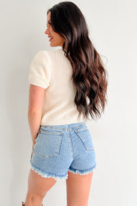 Comfort Meets Couture Puff Sleeve Sweater Top (Cream) - NanaMacs