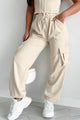 Very Competitive Corset & Jogger Set (Sand) - NanaMacs