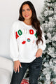 Santa's Calling Holiday Sweatshirt (Off White) - NanaMacs