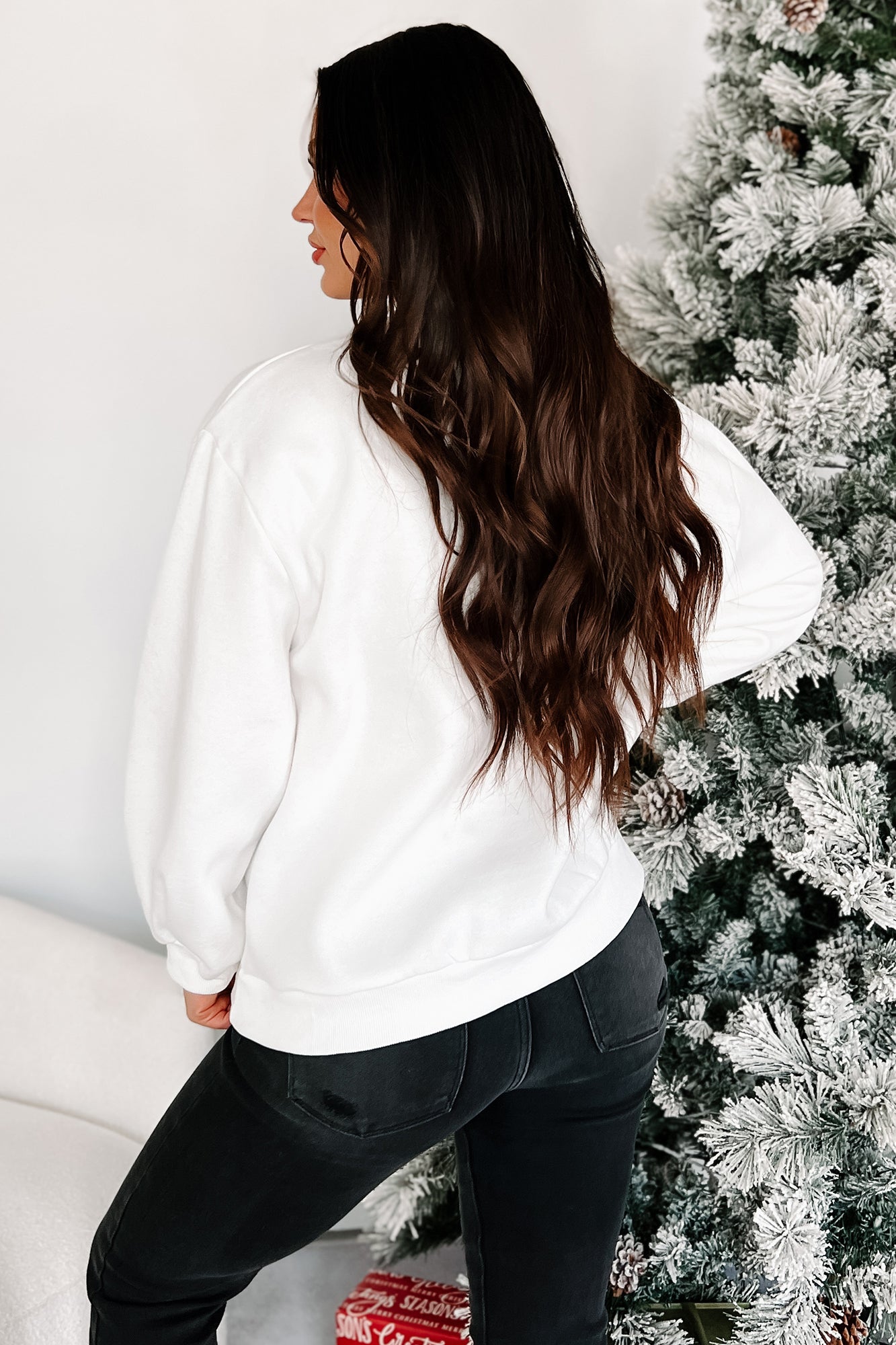 Santa's Calling Holiday Sweatshirt (Off White) - NanaMacs