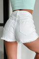 Never Told You High Rise Distressed Mom Shorts (Optic White) - NanaMacs