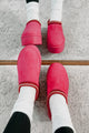 Cozy Feet Slip-On Platform Booties (Fuchsia) - NanaMacs