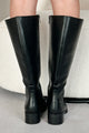 Loving Every Moment Faux Leather Knee High Boots (Black) - NanaMacs