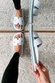 Bertini Textured Slide Sandals (Light Blue) - NanaMacs