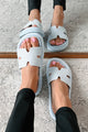 Bertini Textured Slide Sandals (Light Blue) - NanaMacs