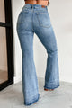 Evelynn Judy Blue High Rise Tummy Control Flare Jeans (Medium) - NanaMacs