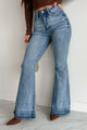 Evelynn Judy Blue High Rise Tummy Control Flare Jeans (Medium) - NanaMacs