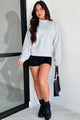 Keep Your Promise Funnel Neck Sweatshirt Top (Heather Grey)