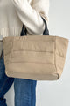 Bringing Everything Nylon Tote Bag (Khaki) - NanaMacs