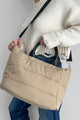 Bringing Everything Nylon Tote Bag (Khaki) - NanaMacs