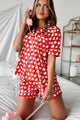 My Forever Love Silky Printed Pajama Set (Red) - NanaMacs
