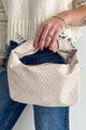 Always Fashionable Weave Pattern Handbag (Taupe) - NanaMacs