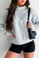 Keep Your Promise Funnel Neck Sweatshirt Top (Heather Grey)