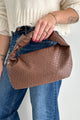 Always Fashionable Weave Pattern Handbag (Brown) - NanaMacs