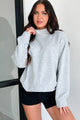 Keep Your Promise Funnel Neck Sweatshirt Top (Heather Grey) - NanaMacs