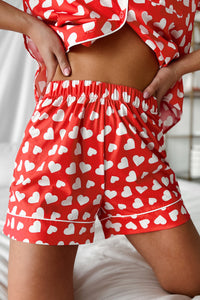 My Forever Love Silky Printed Pajama Set (Red) - NanaMacs