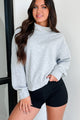 Keep Your Promise Funnel Neck Sweatshirt Top (Heather Grey) - NanaMacs