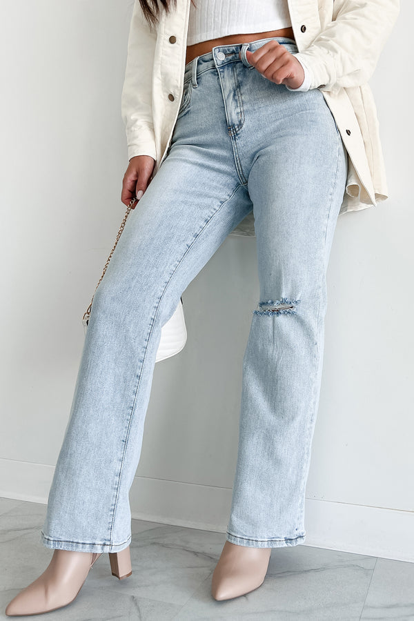 Demi High Rise Flying Monkey 90's Vintage Flare Jeans (Light) - NanaMacs