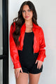 Always Standing Out Faux Leather Crop Jacket (Red) - NanaMacs