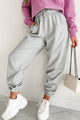 Gloomy Days Drawstring Waist Joggers (Heather Gray) - NanaMacs