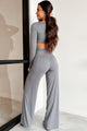 Kaylen Long Sleeve Square Neck Jumpsuit (Grey) - NanaMacs