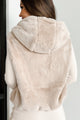 Hard To Miss Faux Fur Hooded Vest (Beige) - NanaMacs