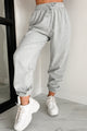 Gloomy Days Drawstring Waist Joggers (Heather Gray) - NanaMacs