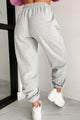 Gloomy Days Drawstring Waist Joggers (Heather Gray) - NanaMacs