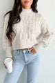 Banff Babe Cable Knit Sweater (Oatmeal) - NanaMacs