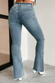 Garrett High Rise Flare Jeans (Medium Blue) - NanaMacs