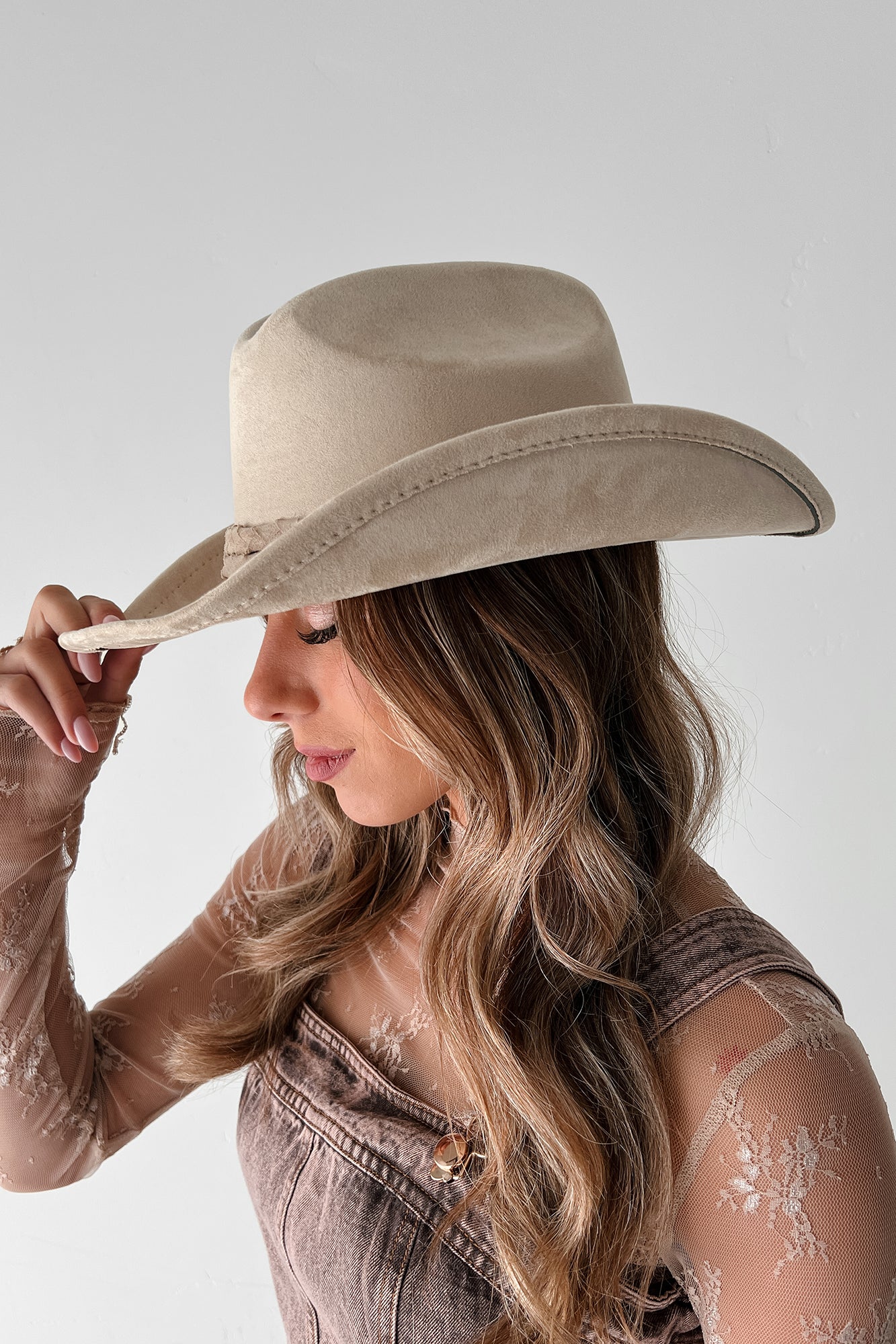 Texas Charm Braided Strap Cowboy Hat (Light Khaki) - NanaMacs