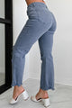 Lachlan High Rise Distressed Straight Leg Jeans (Blackberry) - NanaMacs