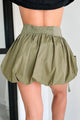 Rebel By Choice Strap Detail Bubble Skirt (Olive) - NanaMacs