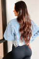 DOORBUSTER Cairo Distressed Denim Crop Jacket (Medium Denim) - NanaMacs