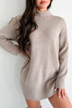 Vail Vibes Zenana Sweater Dress (Light Mocha) - NanaMacs