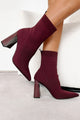 Copy My Style Knit Booties (Wine) - NanaMacs