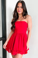 Impeccable Taste Rose Hem Mini Dress (Red) - NanaMacs