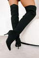 Endless Admiration Knitted Stiletto Boots (Black) - NanaMacs