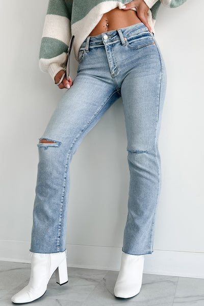 Coen Mid-Rise Slim Straight Sneak Peek Jeans (Light Vintage) - NanaMacs