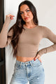 By The Book Seamless Long Sleeve Top (Portabella) - NanaMacs