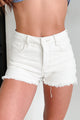 The Journey Continues High Rise Tummy Control Risen Shorts (Cream) - NanaMacs