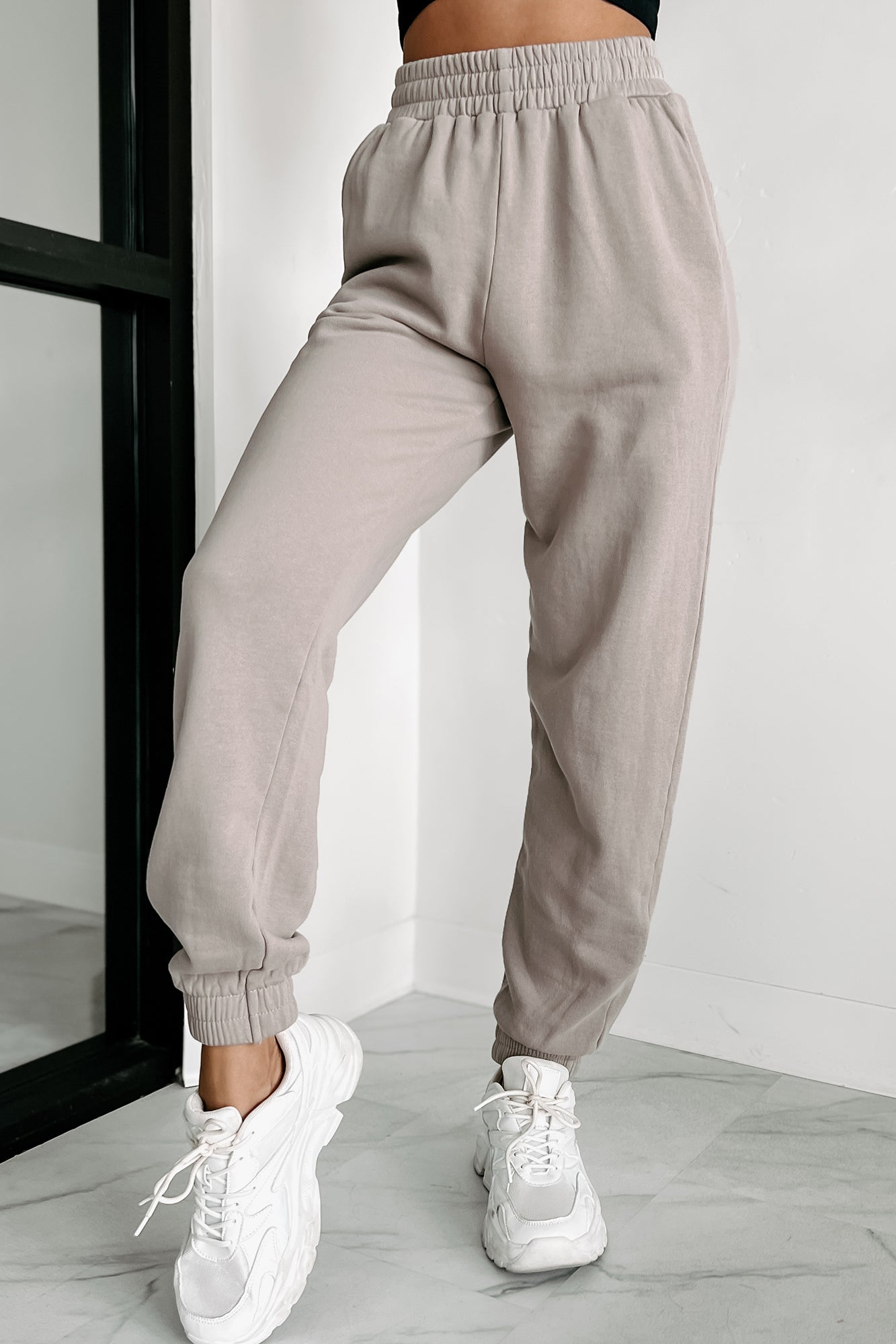 Damaris Fleece Jogger Sweatpants (Ash) - NanaMacs