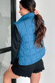 Until Next Time Padded Puffer Vest (Dark Seafoam) - NanaMacs