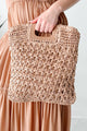 Sunny Exploration Braided Straw Shoulder Bag (Tan) - NanaMacs