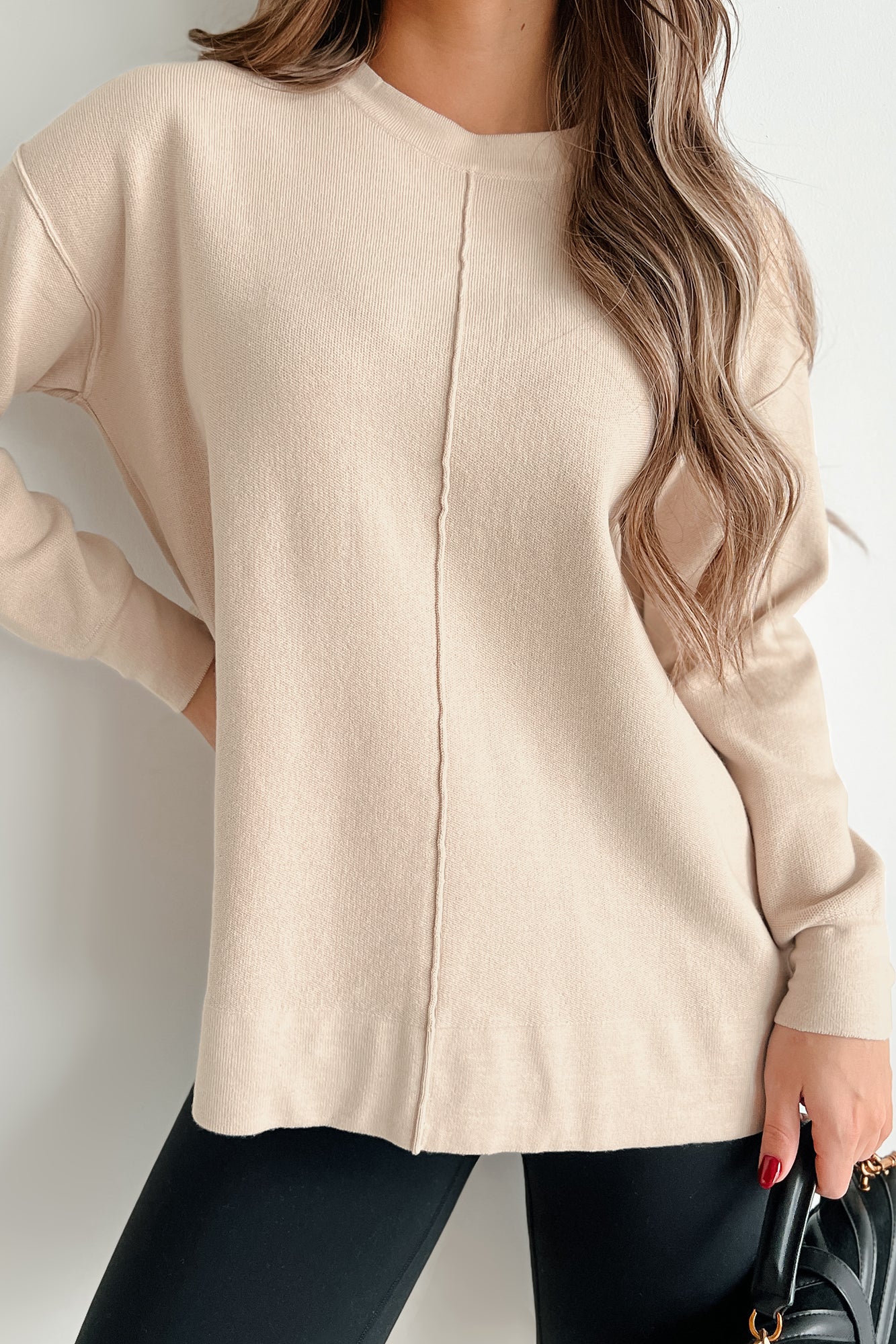 Augusta Oversized Sweater (Oatmeal) - NanaMacs