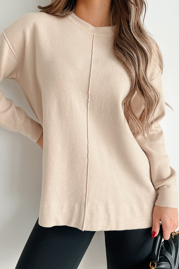 Augusta Oversized Sweater (Oatmeal) - NanaMacs